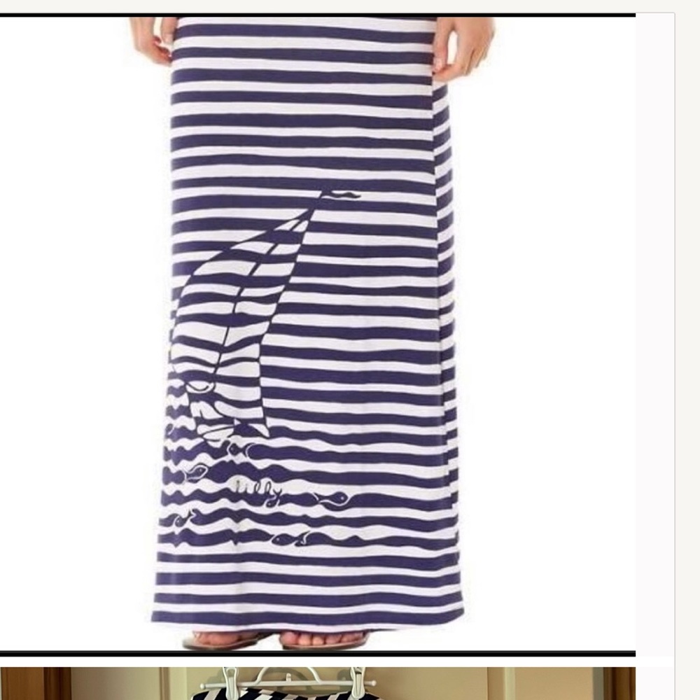 Lilly Pulitzer maxi skirt sailboat